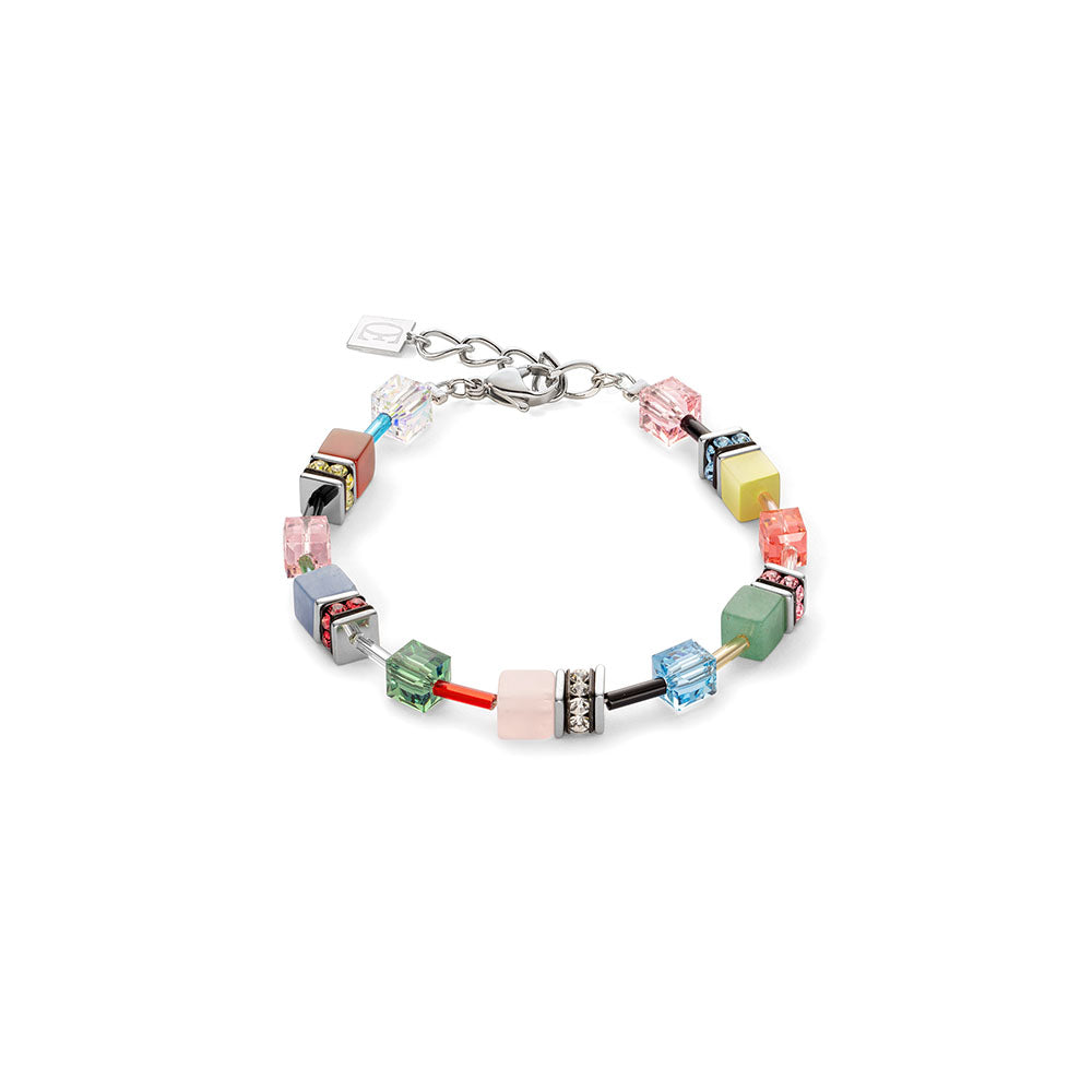 GeoCube Elegant Carnelian & Aventurine Multicolour Bracelet 4905/30_1584