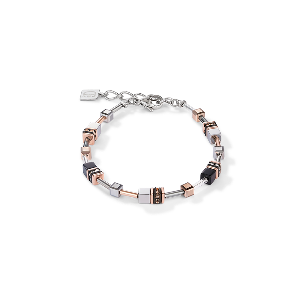 Geo Cube Titanium Grey & Rose Gold Bracelet 5008/30_1631