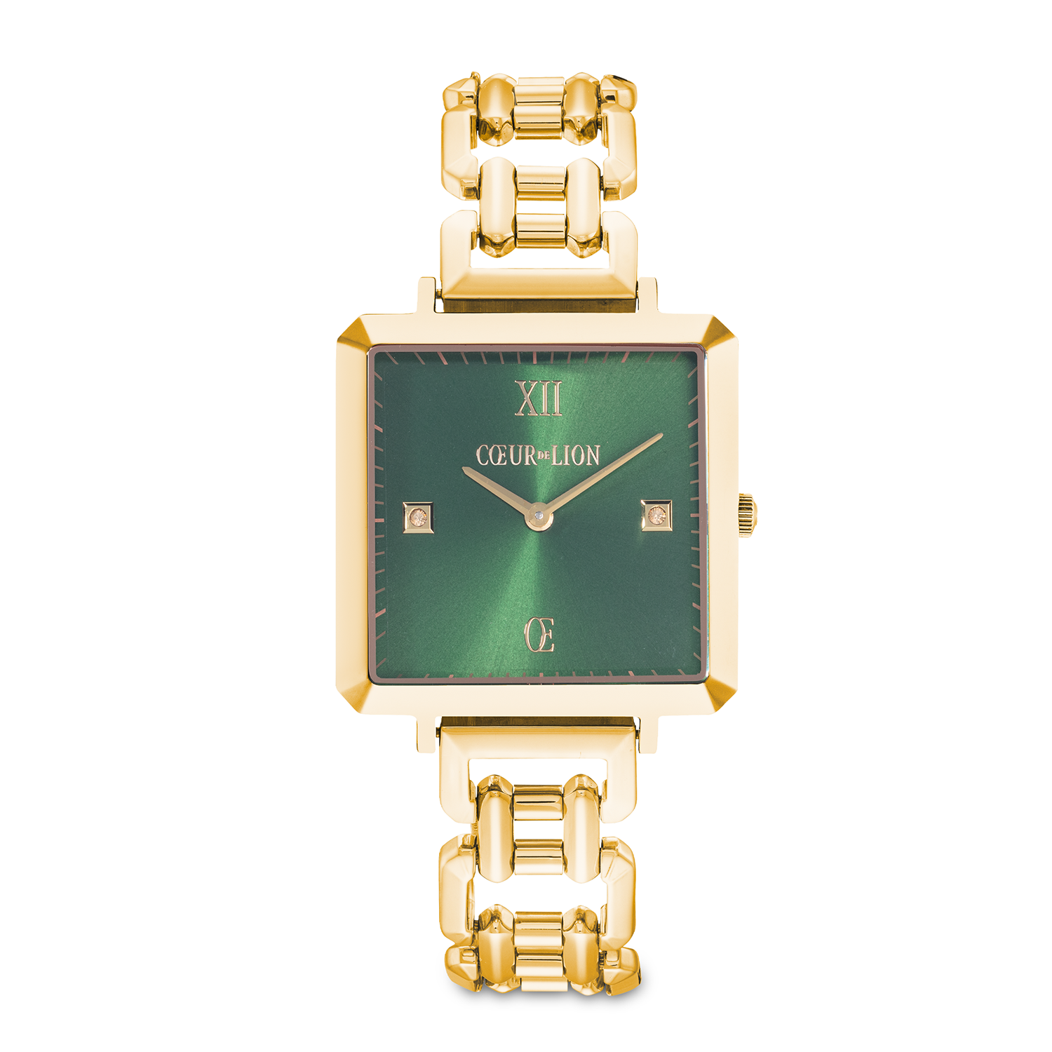 Green & Gold Iconic Cube Watch 7622_74_1605