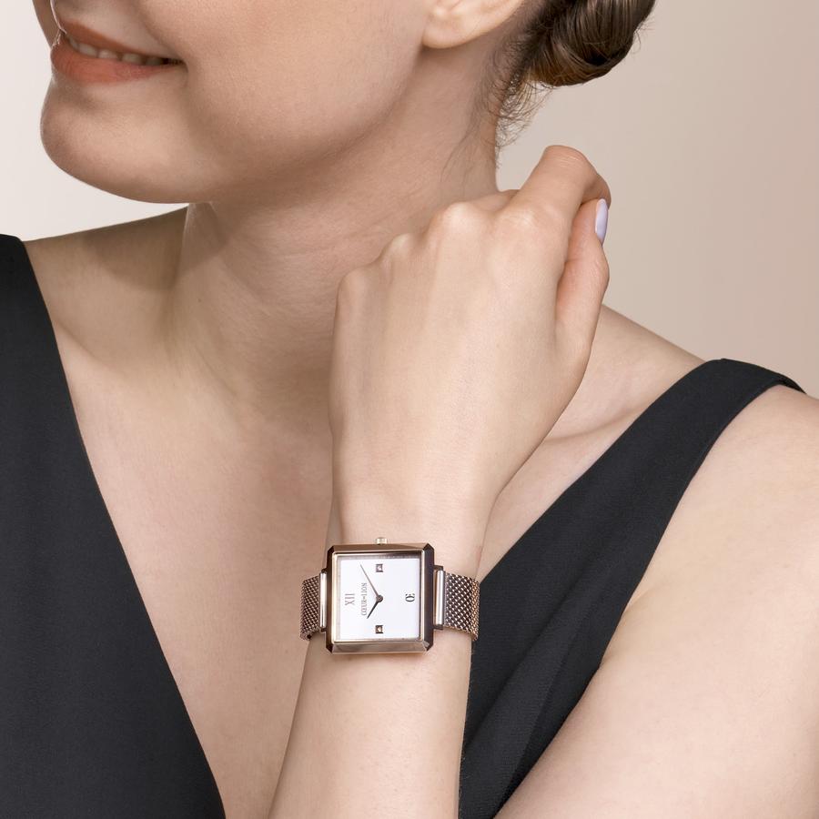 Champagne White Iconic Square Watch Mesh 7625_70_1128