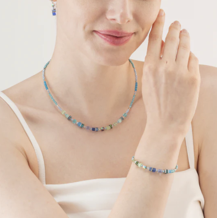 Fine GeoCube In Fresh Turquoise & Blue Earrings 4562/21_0705