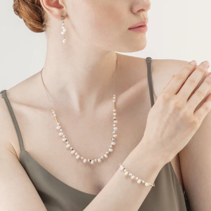 Teardrop Natural Pearls & Gold Bracelet 1106/30_1426